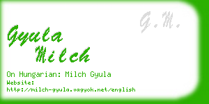 gyula milch business card